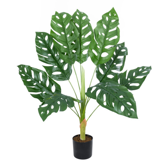 GloboStar® Artificial Garden MONSTERA PLANT 20937 - Διακοσμητικό Φυτό Μονστέρα Φ90 x Υ80cm