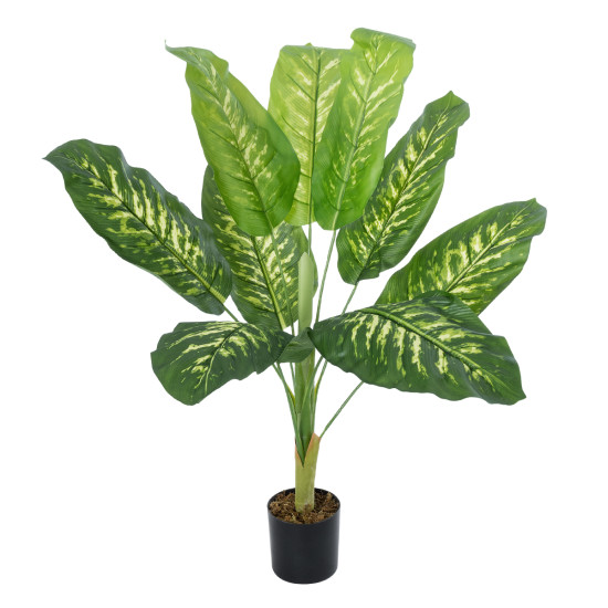 GloboStar® Artificial Garden CALATHEA PLANT 20940 Διακοσμητικό Φυτό Καλαθέα Φ80 x Υ90cm