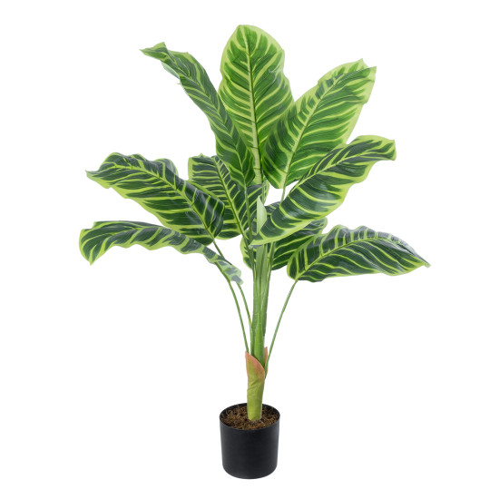 GloboStar® Artificial Garden YELLOW ZEBRA PLANT 20942 Τεχνητό Διακοσμητικό Φυτό Κίτρινη Ζέβρα Φ75 x Υ90cm