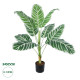 GloboStar® Artificial Garden WHITE ZEBRA PLANT 20943 Τεχνητό Διακοσμητικό Φυτό Λευκή Ζέβρα Φ90 x Υ90cm