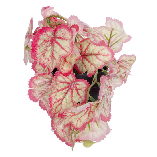 GloboStar® Artificial Garden RED BEGONIA PLANT 20948 Διακοσμητικό Φυτό Κόκκινη Μπιγόνια Φ23 x Υ16cm