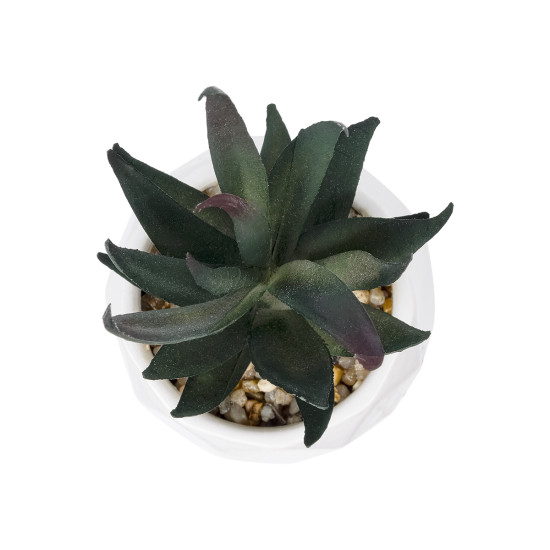 GloboStar® Artificial Garden SUCCULENT ALOE POTTED PLANT 20978 Διακοσμητικό Φυτό Αλόης Φ7 x Υ14cm