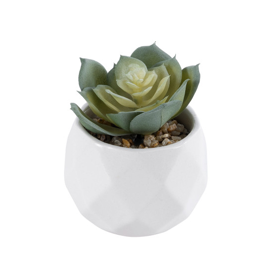 GloboStar® Artificial Garden SUCCULENT ECHEVERIA 20980 Διακοσμητικό Φυτό Παχύφυτο Εχεβέρια Υ7.5cm