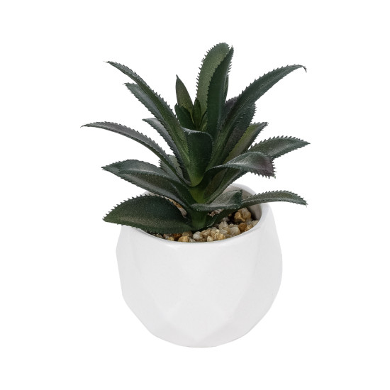 GloboStar® Artificial Garden SUCCULENT ALOE POTTED PLANT 20983 Διακοσμητικό Φυτό Αλόης Φ9 x Υ12cm