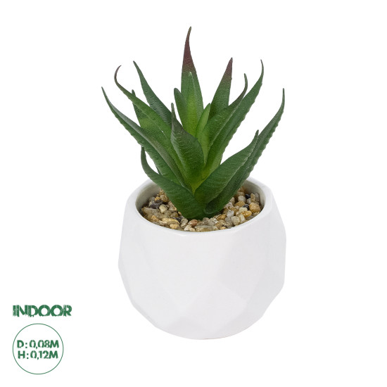 GloboStar® Artificial Garden SUCCULENT ALOE POTTED PLANT 20993 Διακοσμητικό Φυτό Αλόη Φ8 x Υ12cm