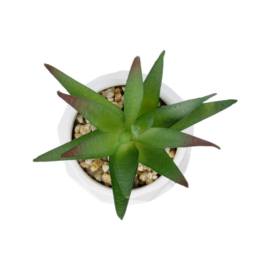 GloboStar® Artificial Garden SUCCULENT ALOE POTTED PLANT 20993 Διακοσμητικό Φυτό Αλόη Φ8 x Υ12cm