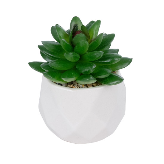 GloboStar® Artificial Garden SUCCULENT SEDEVERIA POTTED PLANT 21002 Διακοσμητικό Φυτό Σεδεβέρια  Φ8 x Υ9cm