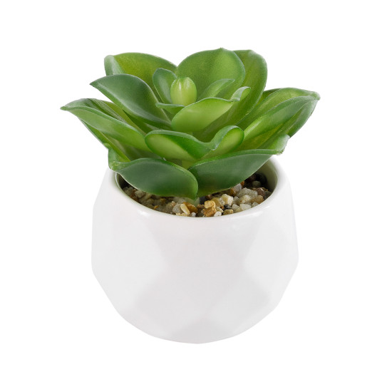 GloboStar® Artificial Garden SUCCULENT ECHEVERIA 21003 Διακοσμητικό Φυτό Παχύφυτο Εχεβέρια Υ8cm