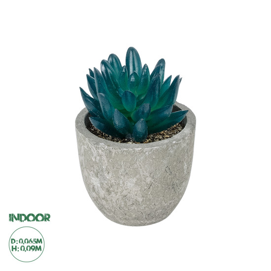 GloboStar® Artificial Garden SUCCULENT SEDEVERIA POTTED PLANT 21018 Διακοσμητικό Φυτό Σεδεβέρια  Φ6,5 x Υ9cm