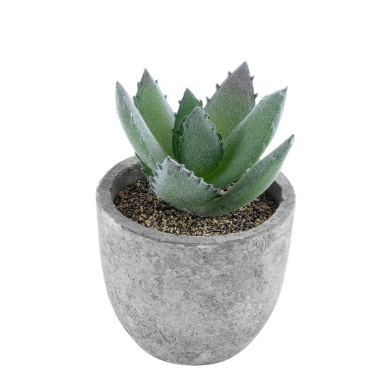 GloboStar® Artificial Garden SUCCULENT ALOE 21026 Διακοσμητικό Φυτό Παχύφυτο Αλόη Υ10.5cm