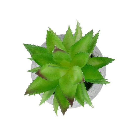 GloboStar® Artificial Garden SUCCULENT ALOE POTTED PLANT 21037 Διακοσμητικό Φυτό Αλόη Φ10 x Υ15cm