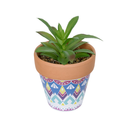 GloboStar® Artificial Garden SUCCULENT ALOE POTTED PLANT 21040 Διακοσμητικό Φυτό Αλόη Φ9 x Υ14cm