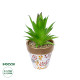 GloboStar® Artificial Garden SUCCULENT ALOE POTTED PLANT 21044 Διακοσμητικό Φυτό Αλόη Φ12 x Υ16cm