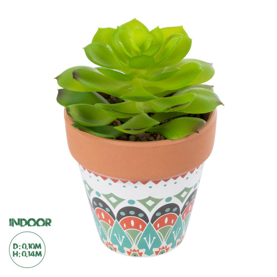 GloboStar® Artificial Garden SUCCULENT ECHEVERIA 21049 Διακοσμητικό Φυτό Παχύφυτο Εχεβέρια Υ14cm