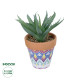 GloboStar® Artificial Garden SUCCULENT ALOE POTTED PLANT 21053 Διακοσμητικό Φυτό Αλόη  Φ15 x Υ19cm