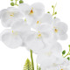 GloboStar® Artificial Garden WHITE ORCHID 21076 Διακοσμητικό Φυτό Λευκή Ορχιδέα Υ45cm