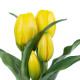 GloboStar® Artificial Garden YELLOW TULIP 21093 Διακοσμητικό Φυτό Κίτρινη Τουλίπα Υ23cm