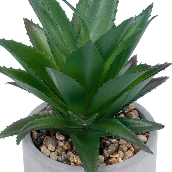 GloboStar® Artificial Garden SUCCULENT ALOE 21096 Διακοσμητικό Φυτό Παχύφυτο Αλόη Υ17cm