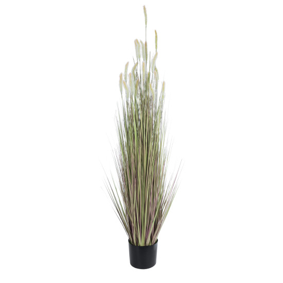 GloboStar® Artificial Garden BEIGE LAGURUS 21102 Διακοσμητικό Φυτό Μπεζ Λαγοουρά Υ140cm