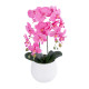 GloboStar® Artificial Garden PINK ORCHID 21116 Διακοσμητικό Φυτό Ροζ Ορχιδέα Υ45cm