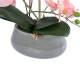 GloboStar® Artificial Garden SALMON PINK ORCHID 21122 Διακοσμητικό Φυτό Ροζ-Πορτοκαλί Ορχιδέα Υ43cm