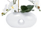 GloboStar® Artificial Garden WHITE ORCHID 21125 Διακοσμητικό Φυτό Λευκή Ορχιδέα Υ42cm