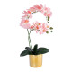 GloboStar® Artificial Garden SALMON PINK ORCHID 21129 Διακοσμητικό Φυτό Φούξια Ορχιδέα Υ43cm