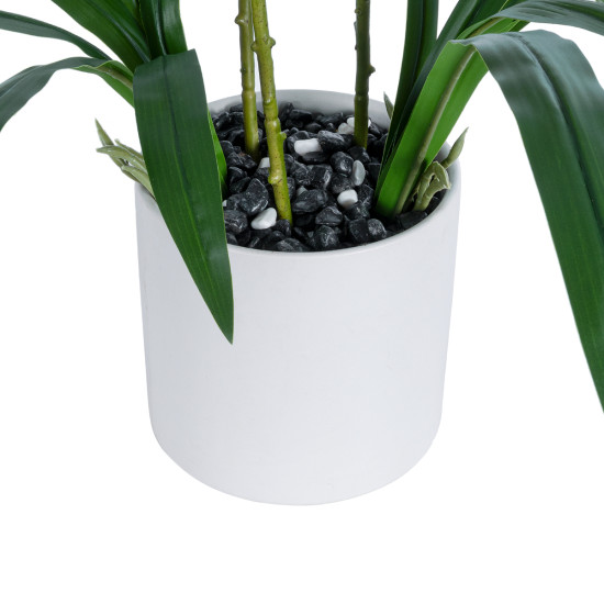 GloboStar® Artificial Garden PINK CHERRY CYMBIDIUM 21402 Διακοσμητικό Φυτό Φούξια Κυμβίδιο Υ60cm