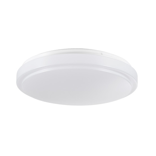 GloboStar® SENSORANO 60995 Πλαφονιέρα Οροφής LED 30W 3000lm 120° AC 220-240V με Ενσωματωμένο Σύστημα Ρυθμιζόμενου Microwave Αισθητήρα Κίνησης - Αδιάβροχη IP54 Φ38 x Υ5.3cm Φυσικό Λευκό 4500K - Λευκό - Bridgelux Chips - 3 Years Warranty