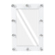 GloboStar® MAKEUP MIRROR-60x90-4 Μοντέρνος Καθρέπτης Μακιγιάζ με Πλαίσιο Φυσικού Ξύλου με Διακόπτη On/Off 10 x E27 AC220-240V - Μ60 x Π7 x Υ90cm - Λευκή Λάκα