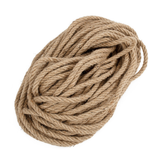 GloboStar® DECOR-ROPE 35051 Εύκαμπτο Διακοσμητικό Σχοινί Τριχιά Πλεκτό 50 Μέτρα Διαμέτρου 14mm Μπεζ D14mm x L50m