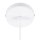 GloboStar® 36217 HANNA Μοντέρνο Κρεμαστό Φωτιστικό Οροφής Ανάρτηση με Λευκό Ντουί 1 x E27 για Τοποθέτηση Καπέλων Φωτιστικών Μονόφωτο Λευκό Φ4 x Y110cm