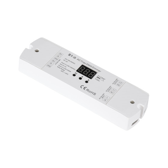 GloboStar® 70671 S1-D SKYDANCE AC Triac DMX Dimmer 2 Καναλιών AC 100-240V 2 x 1A 240W - Max 2A 480W - IP20 Μ16.7 x Π5 x Υ2.4cm - 5 Years Warranty