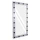 GloboStar® MAKEUP MIRROR-160x80-3 Μοντέρνος Καθρέπτης Μακιγιάζ με Πλαίσιο Φυσικού Ξύλου με Διακόπτη On/Off 20 x E27 AC220-240V - Μ80 x Π7 x Υ160cm - Γκρι Τσιμέντου