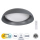 GloboStar® ANATOLIA 61265 Πλαφονιέρα Οροφής LED CCT 75W 8625lm 120° AC 220-240V - Εναλλαγή Φωτισμού μέσω Τηλεχειριστηρίου All In One Ψυχρό 6000k+Φυσικό 4500k+Θερμό 2700k Dimmable Φ60cm - Γκρι Ανθρακί - 3 Years Warranty