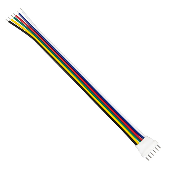 GloboStar® 70744 Καλώδιο Σύνδεσης Connector RGB+CCT με 15cm Καλώδιο 6 PIN