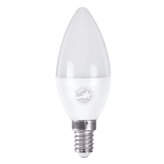 GloboStar® 60000 Λάμπα LED E14 C37 Κεράκι 4W 400lm 260° AC 220-240V IP20 Φ3.7 x Υ10cm Ψυχρό Λευκό 6000K - 3 Years Warranty