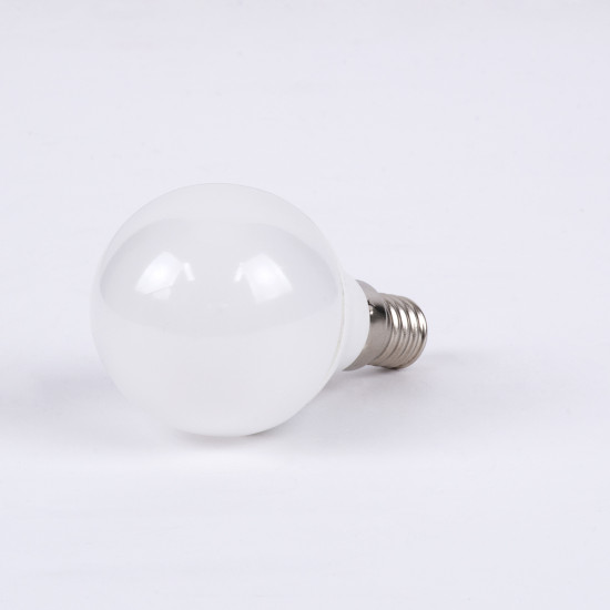 GloboStar® 60015 Λάμπα LED E14 G45 Γλομπάκι 6W 600lm 260° AC 220-240V IP20 Φ4.5 x Υ7.8cm Ψυχρό Λευκό 6000K - 3 Years Warranty