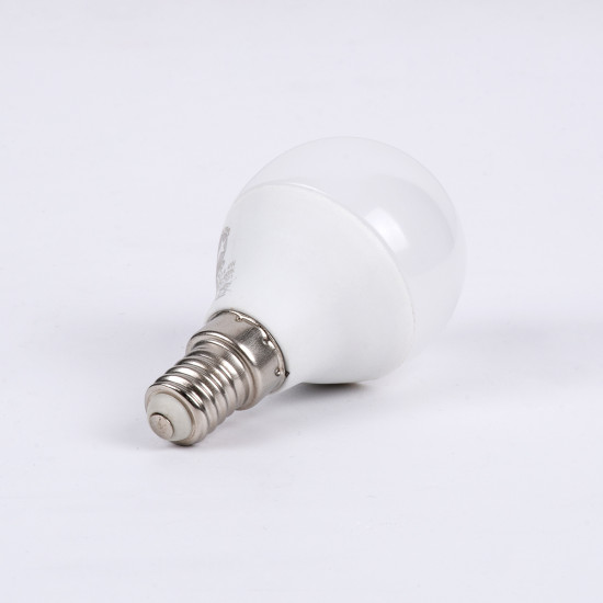 GloboStar® 60015 Λάμπα LED E14 G45 Γλομπάκι 6W 600lm 260° AC 220-240V IP20 Φ4.5 x Υ7.8cm Ψυχρό Λευκό 6000K - 3 Years Warranty