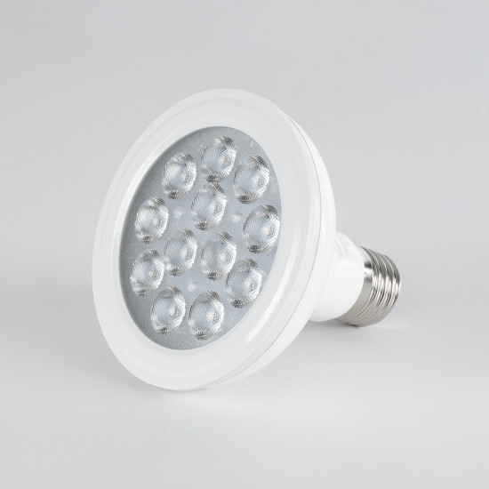 GloboStar® 60092 Λάμπα LED E27 PAR30 Σποτ 12W 1128lm 36° AC 220-240V IP20 Φ9.5 x Υ9.5cm Θερμό Λευκό 2700K Dimmable - 3 Χρόνια Εγγύηση