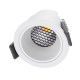 GloboStar® PLUTO-S 60248 Χωνευτό LED Spot Downlight TrimLess Φ6.4cm 7W 910lm 38° AC 220-240V IP20 Φ6.4 x Υ4.9cm - Στρόγγυλο - Λευκό & Anti-Glare HoneyComb - Φυσικό Λευκό 4500K - Bridgelux COB - 5 Years Warranty
