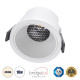 GloboStar® PLUTO-M 60254 Χωνευτό LED Spot Downlight TrimLess Φ8.4cm 10W 1300lm 38° AC 220-240V IP20 Φ8.4 x Υ5.9cm - Στρόγγυλο - Λευκό & Anti-Glare HoneyComb - Φυσικό Λευκό 4500K - Bridgelux COB - 5 Years Warranty