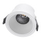 GloboStar® PLUTO-M 60254 Χωνευτό LED Spot Downlight TrimLess Φ8.4cm 10W 1300lm 38° AC 220-240V IP20 Φ8.4 x Υ5.9cm - Στρόγγυλο - Λευκό & Anti-Glare HoneyComb - Φυσικό Λευκό 4500K - Bridgelux COB - 5 Years Warranty