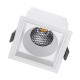 GloboStar® PLUTO-M 60273 Χωνευτό LED Spot Downlight TrimLess Μ8.4xΠ8.4cm 10W 1250lm 38° AC 220-240V IP20 Μ8.4 x Π8.4 x Υ5.9cm - Τετράγωνο - Λευκό & Anti-Glare HoneyComb - Θερμό Λευκό 2700K - Bridgelux COB - 5 Years Warranty