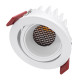 GloboStar® LEO-R 60285 Χωνευτό LED Spot Downlight TrimLess Φ8.5cm 10W 1250lm 38° AC 220-240V IP20 Φ8.5 x Υ6.6cm - Στρόγγυλο - Κινούμενο - Λευκό & Anti-Glare HoneyComb - Θερμό Λευκό 2700K - Bridgelux COB - 5 Years Warranty