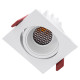 GloboStar® LEO-SQ 60291 Χωνευτό LED Spot Downlight TrimLess Μ8.5xΠ8.5cm 10W 1250lm 38° AC 220-240V IP20 Μ8.5 x Π8.5 x Υ6.6cm - Τετράγωνο - Κινούμενο - Λευκό & Anti-Glare HoneyComb - Θερμό Λευκό 2700K - Bridgelux COB - 5 Years Warranty