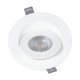 GloboStar® LEXIS JOINT 60991 Χωνευτό LED Κινούμενο Spot Downlight 7W 660lm 45° AC 220-240V IP44 Φ12cm x Υ3.1cm - Στρόγγυλο - Λευκό - Θερμό Λευκό 2700K - Bridgelux Chip - TÜV Certified Driver - 5 Years Warranty