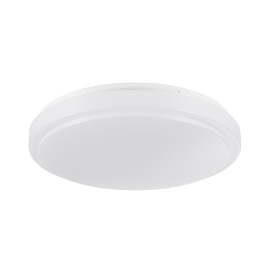 GloboStar® SENSORANO 60994 Πλαφονιέρα Οροφής LED 30W 3000lm 120° AC 220-240V με Ενσωματωμένο Σύστημα Ρυθμιζόμενου Microwave Αισθητήρα Κίνησης - Αδιάβροχη IP54 Φ38 x Υ5.3cm Ψυχρό Λευκό 6000K - Λευκό - Bridgelux Chips - 3 Years Warranty