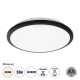 GloboStar® TUFFIN 60997 Πλαφονιέρα Οροφής LED 24W 2640lm 120° AC 220-240V Αδιάβροχη IP54 Φ30 x Υ6.5cm Φυσικό Λευκό 4500K - Μαύρο - Bridgelux Chips - 3 Years Warranty