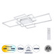 GloboStar® QUADRA 61389 Φωτιστικό Οροφής Design LED CCT 120W 14400lm 120° AC 220-240V - Εναλλαγή Φωτισμού μέσω Τηλεχειριστηρίου All In One Ψυχρό 6000k+Φυσικό 4500k+Θερμό 2700k Dimmable Μ105 x Π60 x Υ9cm - Λευκό - 3 Years Warranty